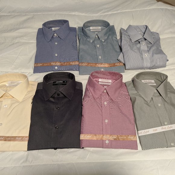 Dress Shirts Size 15.5, 32-33, Slim Fit - Picture 1 of 8